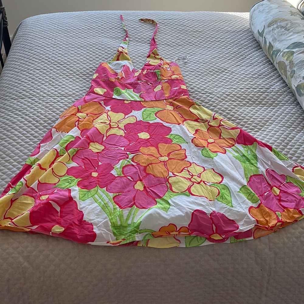 Lilly Pulitzer Size 8 Floral Halter Dress
